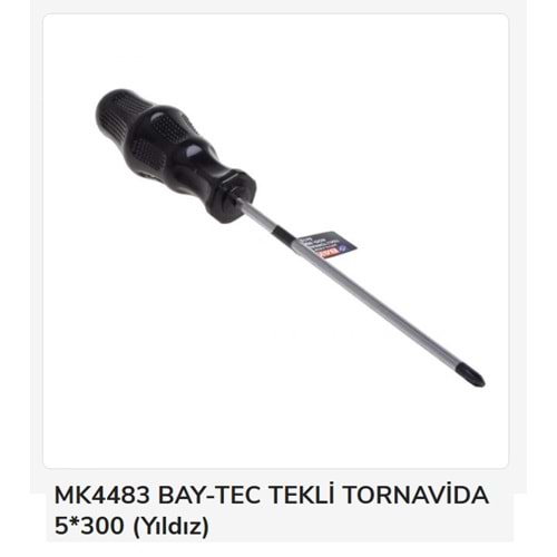 MK4483 BAY-TEC TEKLİ TORNAVİDA 5*300 (Yıldız)