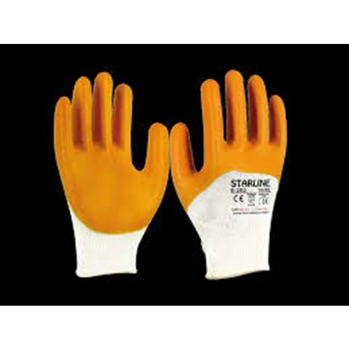 E-202 Starline nitril Eldiven Pamuklu 10 - Sarı
