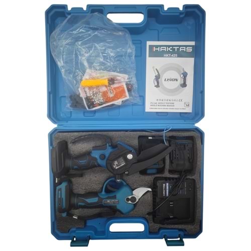 HKT-425 Haktaş Şarjlı Bağ Budama Seti 2li