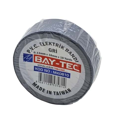 MK0810 BAY-TEC PVC ELEKTRİK BANTI (Gri)