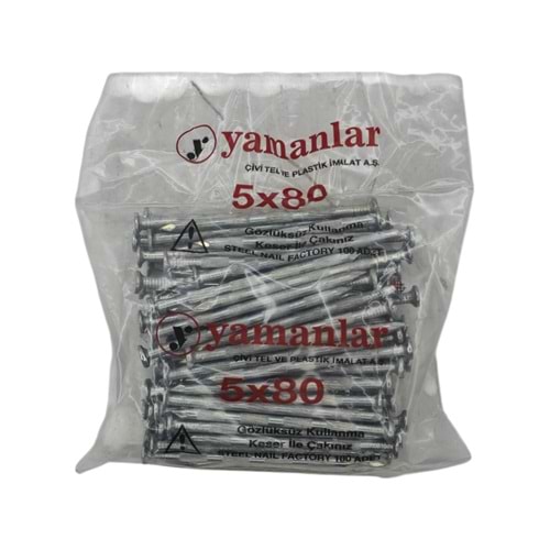 07247 Yamanlar Kanallı Çelik Beton Çivisi 5*80