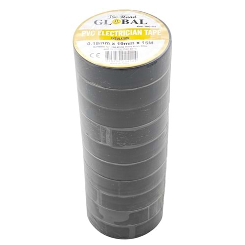 THG454 Global PVC Elektrik Bantı 19mm*15m - Siyah