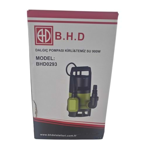 BHD0293 B.H.D Kirli & Temiz Su Dalgıç Pompası 900W