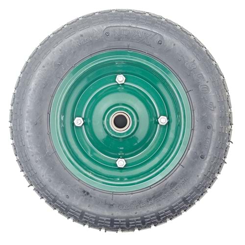 07460 Novax Rulmanlı Şişme Tekerlek 3.50-7 - Yeşil
