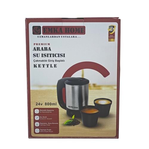 E-5623 Emka 24V Araba Su Isıtıcısı 800ml