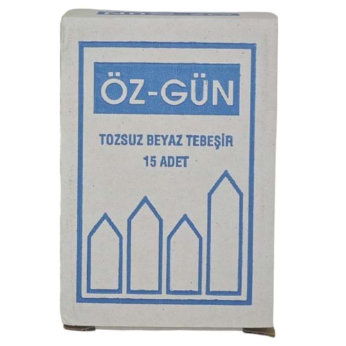 07838 Öz-Gün Tozsuz Beyaz Tebeşir 15li