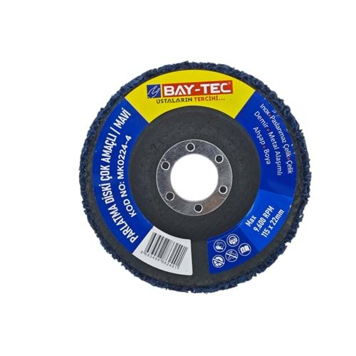 MK0224-4 Bay-Tec Çok Amaçlı Parlatıcı Disk 115mm - Mavi