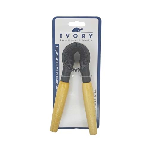 IVO-CK118 İvory Ahşap Saplı Ceviz ve Fındık Kıracağı