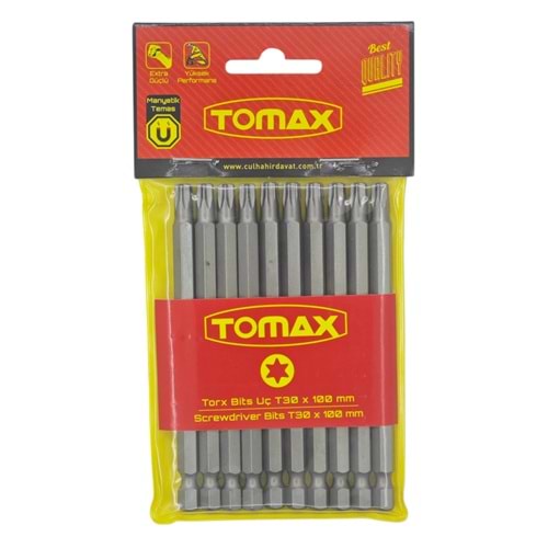 0243 Tomax Kare Tork Bits Uç T30*100mm
