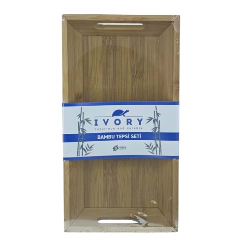 IVO-BMB155 İvory Bambu Sunum Tepsisi 30*16cm