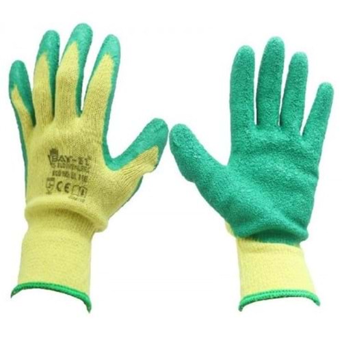 El180 Bay-El Latex Eldiven 1/2 10 Sarı Yeşil