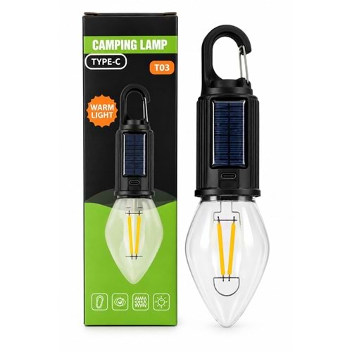 T03 Winnboss Type-C+Solar Şarjlı Led Lamba
