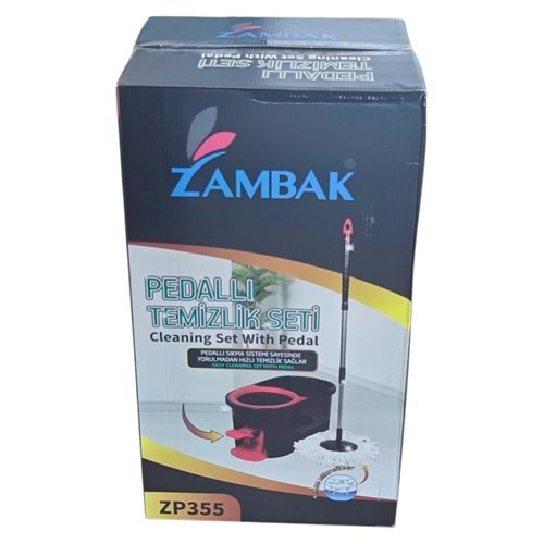ZP355 Zambak Pedallı Döner Mop Temizlik Seti