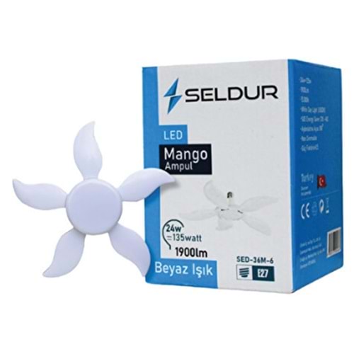 SED-36M-6 Seldur E27-24W Kanatlı Mango Ampul