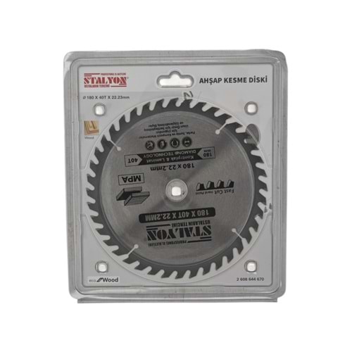 KD003 Stalyon Elmaslı Ahşap Kesme Diski 180*40T*22.2mm