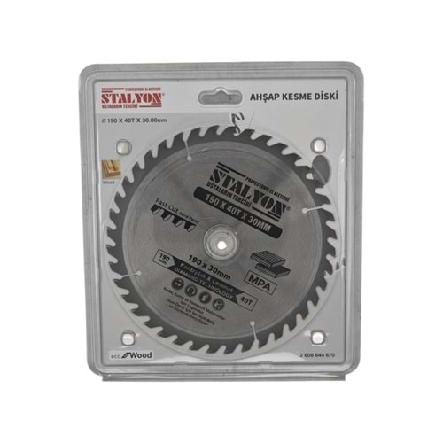 KD005 Stalyon Elmaslı Ahşap Kesme Diski 190*40T*30mm