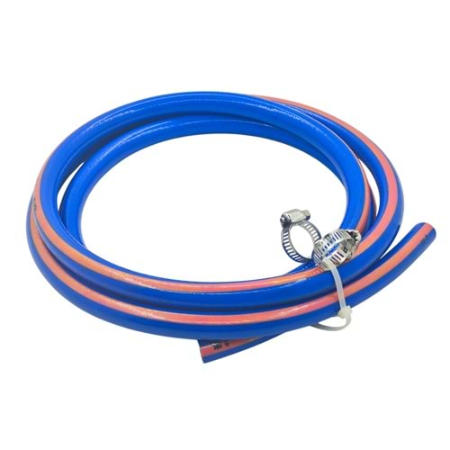 H 0011 LPG Tüp Hortumu 9mm*2m - Kelepçeli