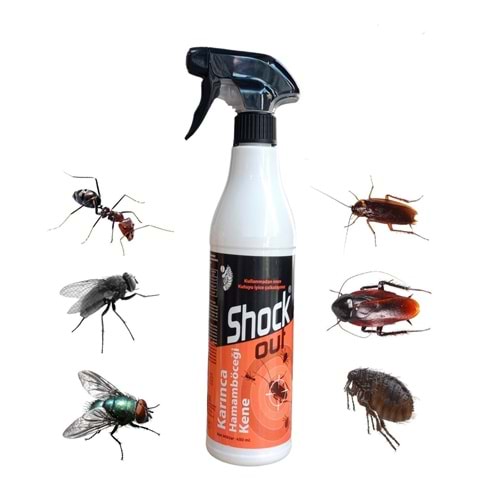 25210 Shock Out Maxi Sprey 450ml - Karınca-Kene-Hamamböceği-Sinek