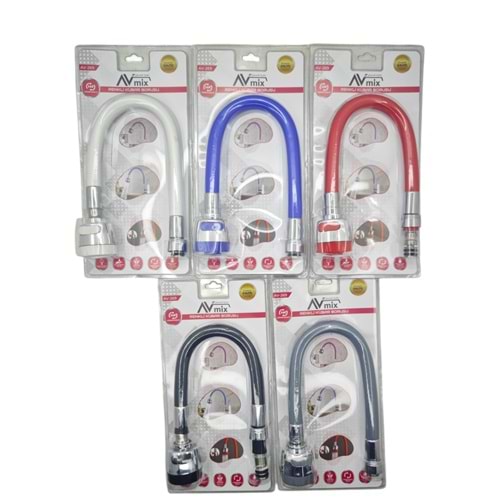 AV-269 Avmix Renkli Silikon Batarya Kubar Borusu