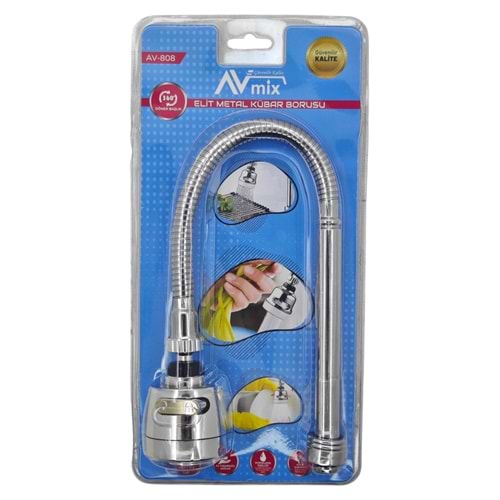 AV-808 Avmix Krom Batarya Kubar Borusu - Perlatörlü