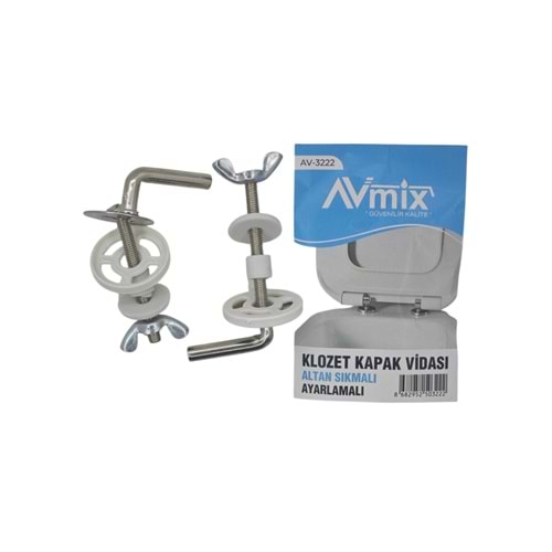 AV-3222 Avmix Klozet Kapak Vidası - Alttan Sıkmalı