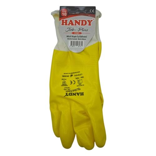 H1601 Handy Ful Sarı Nitril Kaplı İş Eldiveni 10