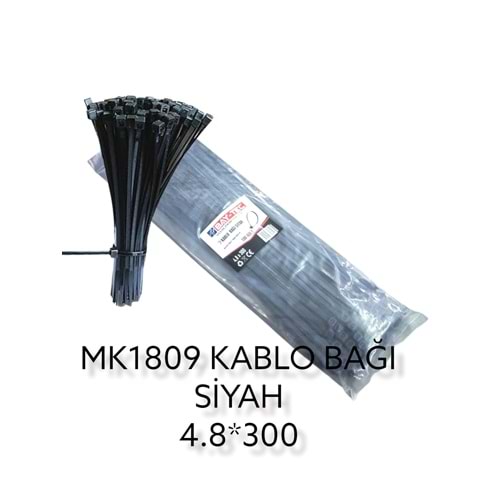 MK1809 BAY-TEC KABLO BAĞI 4.8*300mm - Siyah