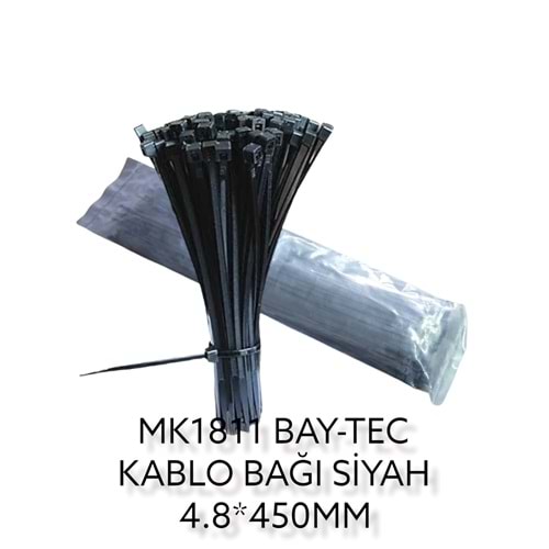 MK1811 BAY-TEC KABLO BAĞI 4.8*450mm - Siyah