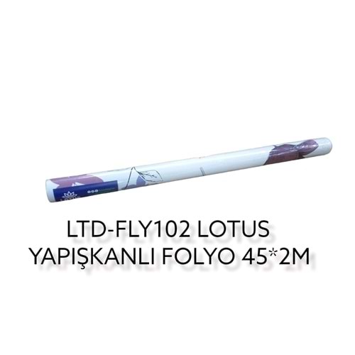 LTS-FLY102 LOTUS YAPIŞKANLI PVC FOLYO 45cm*2m -Çiçekli