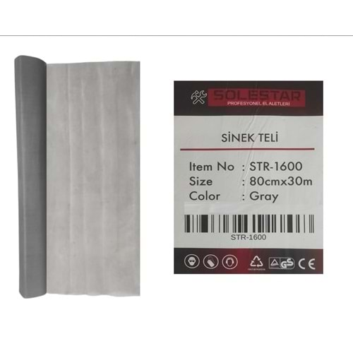 Str-1600 Solestar Fiberglass Sinek Teli 80Cm*30M - Gri