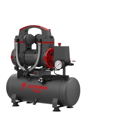 1110 Catpower 1.5Hp Sessiz-Yağsız Kompresör 8Lt