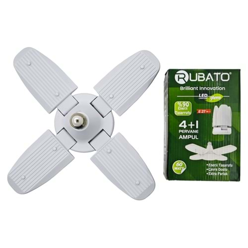 RBT-4141 Rubato E27-60W 4+1 Kanatlı Led Ampul