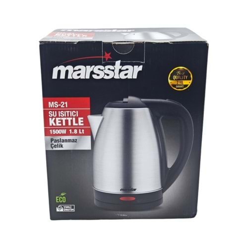 MS-21 Marsstar 1500w Su Isıtıcı/Kettle 1.8lt