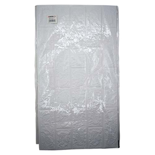 CLKN-2170 Newlife Yapışkanlı 3D Duvar Kağıdı 70*77cm - Beyaz