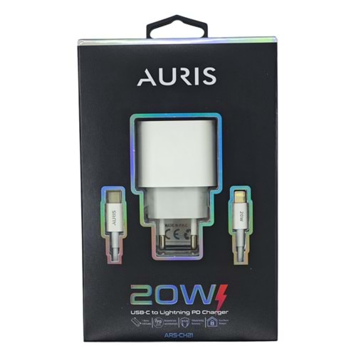 ARS-CH21 Auris USB-C Lightning PD 20W Hizli Şarj Aleti