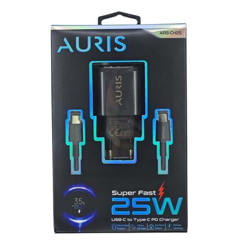 ARS-CH25 Auris USB-C Type-C PD 25W Super Hizli Şarj Aleti