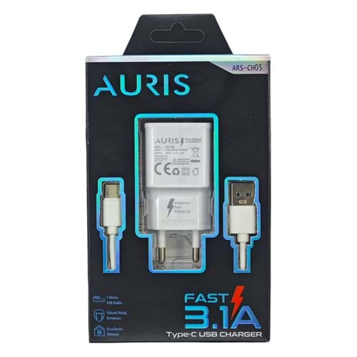 ARS-CH05 Auris USB Type-C 3.1A Hizli Şarj Aleti