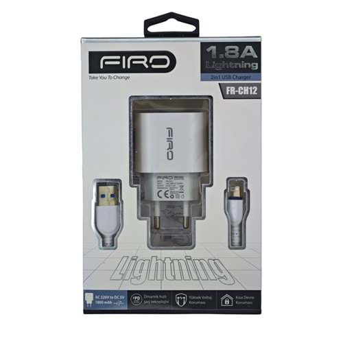 FR-CH12 Firo USB Lightning 1.8A Hizli Şarj Aleti