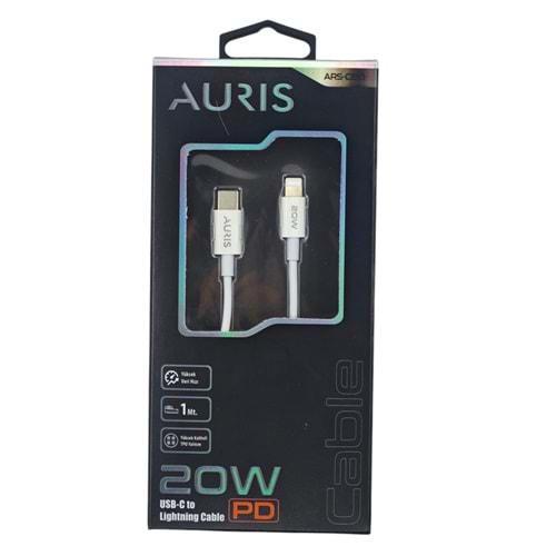 ARS-CB19 Auris USB-C Lightning PD 20W Süper Hizli Şarj Kablosu