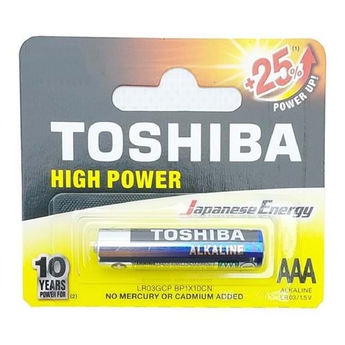 LR03GCP BP1X10CN Toshiba AAA Alkalin İnce Pil