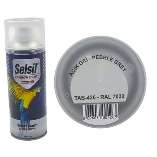 TAB-426 Selsil Raınbow Akrilik Sprey Boya 400ml - Açık Gri