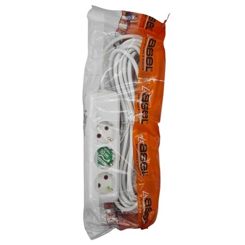 ASL-200 0218 Asel Ara Kablo Grup Priz 3lü 10m