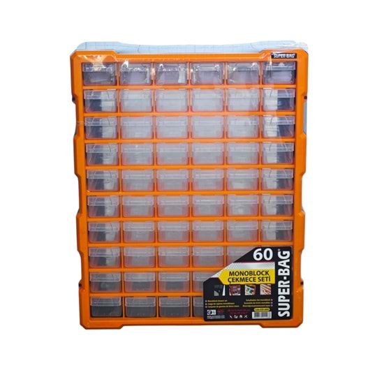 ASR-6000 Super-Bag 60lı Dikey Organizer Monoblock Çekmece Seti