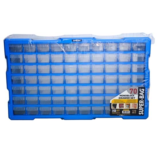 ASR-6015 Super-Bag 70li Yatay Organizer Monoblock Çekmece Seti