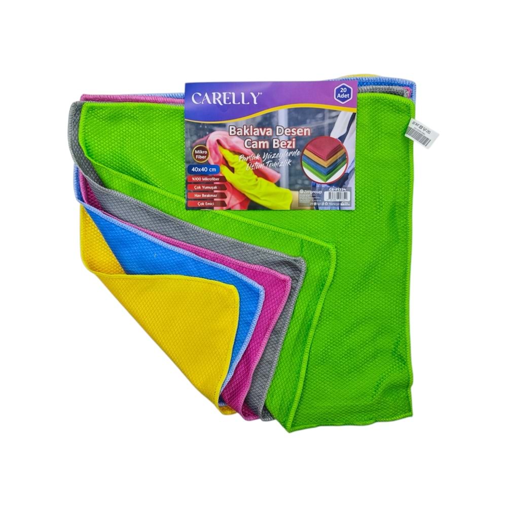 CR-F1334 Carelly Baklava Desenli Cam Bezi 40*40cm