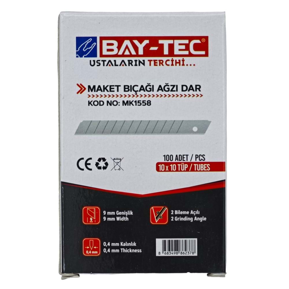 MK1558 Bay-Tec Maket Bıçağı Ağzı 0,4Mm - Dar