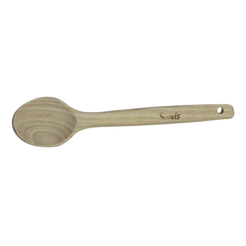 01753 Servis Ahşap Sade Kaşık 21cm