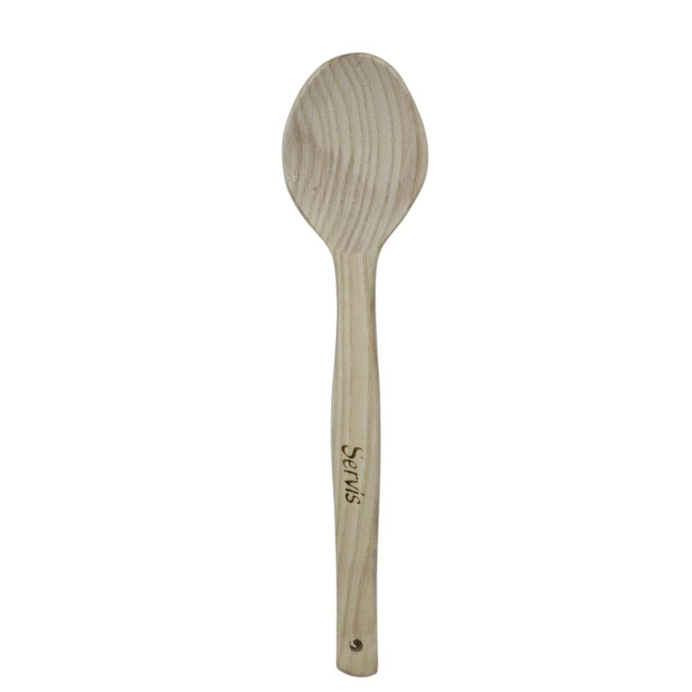 01755 Servis Ahşap Sade Kaşık 28cm