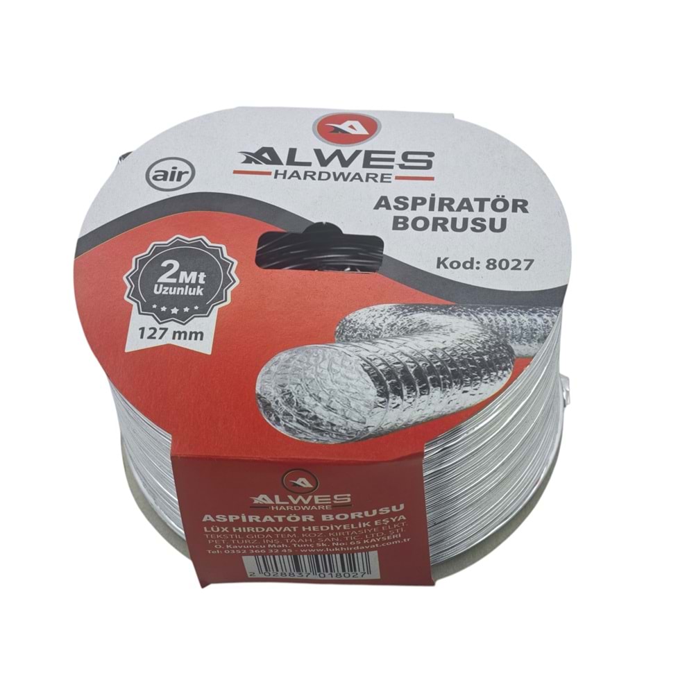 8027 Alwes Telli Aspiratör Borusu 2m*127mm