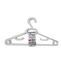 ZP112 Zambak Plastik Büyük Boy Elbise Askısı 6lı